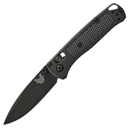 Benchmade Mini Bugout Carbon-Coated Drop-Point Folding Knife with CF-Elite Handle