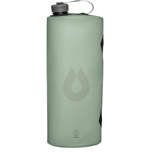 HydraPak Seeker - Collapsible Water Storage (4L/140oz) - BPA & PVC Free Camping Hydration Reservoir Bag - Sutro Green