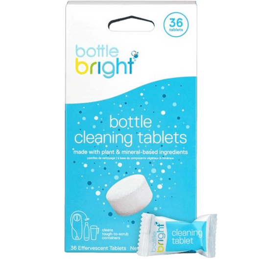 Bottle Bright 36 Tablets - EPA Safer Choice Certified, Clean Stainless Steel, Thermos, Tumbler, Insulated, Plastic and Reusable Water Bottles –Bottle Bright Cleaning Tablets are Easy and Safe to Use