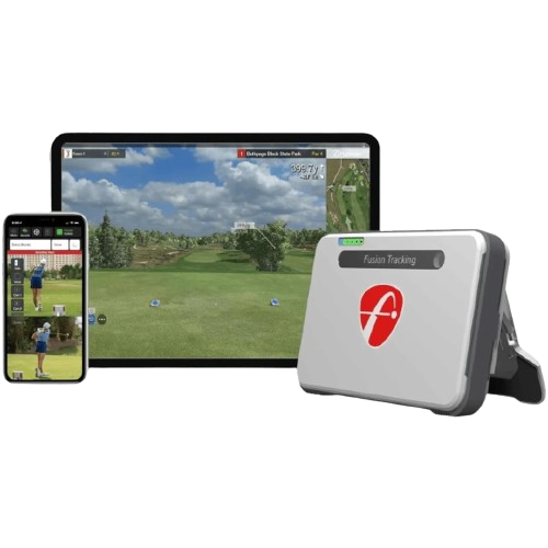 FlightScope Mevo+ GPS Launch Monitor and Golf Simulator | 20+ Swing Data Parameters with Multicam, 12 E6 Courses, 17 Practice Ranges and Games - for Indoor & Outdoor Use | Works with iOS and PC