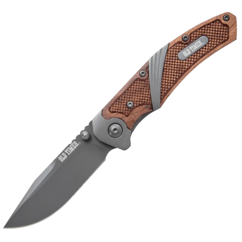 Old Timer Wood Ti-Nitride Spring-Assisted Knife